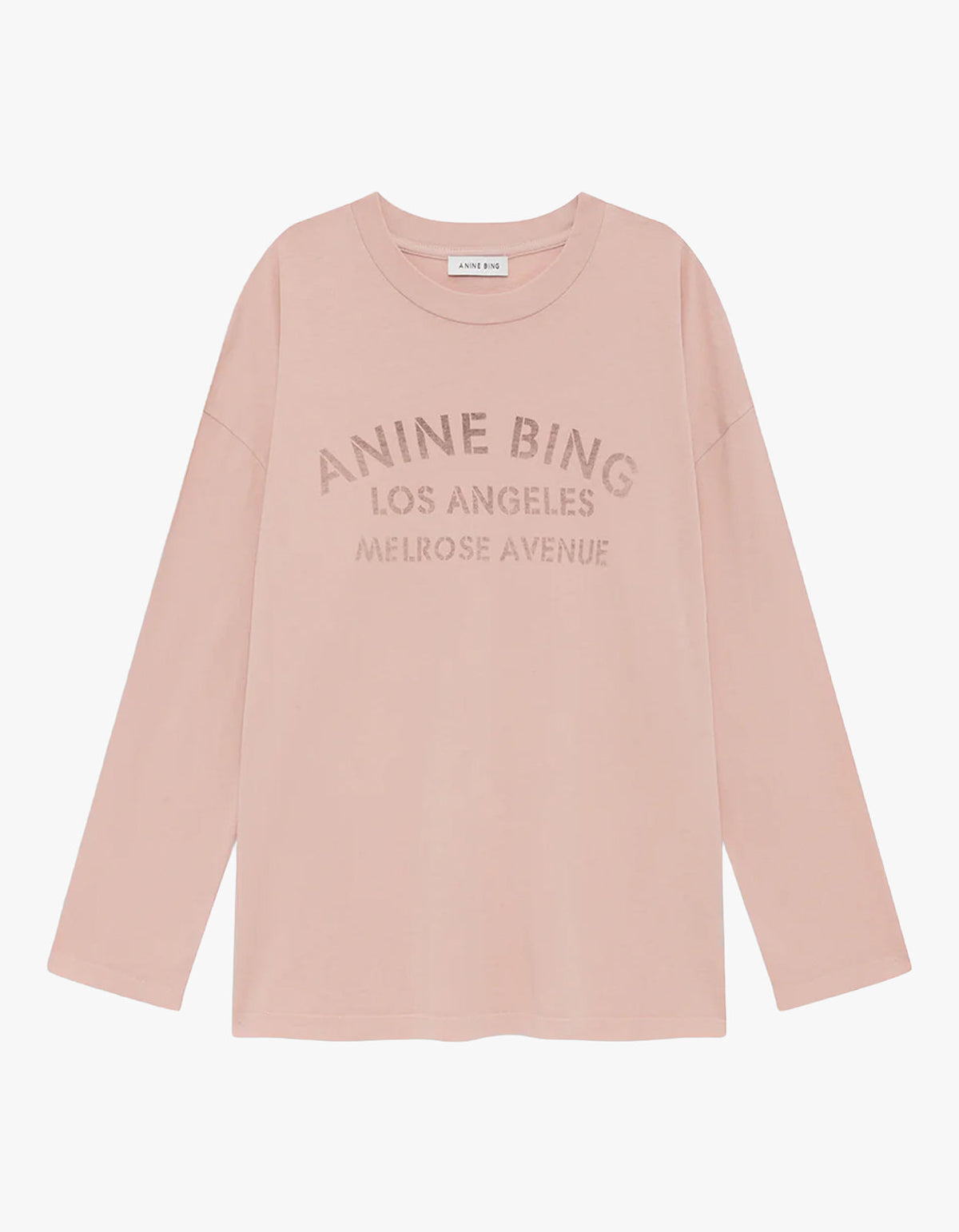 Ivan Long Sleeve Melrose Stencil - Washed Blush