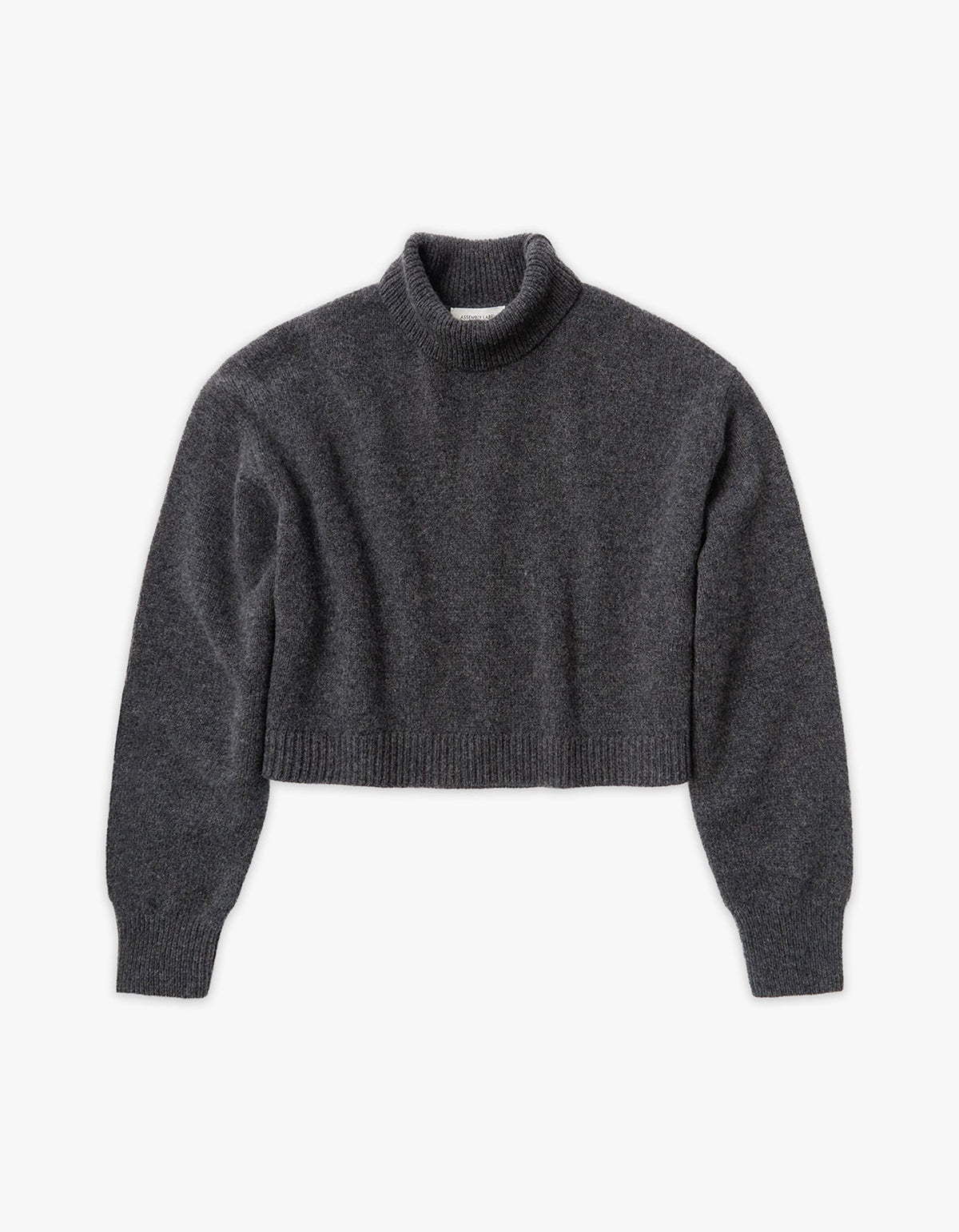Paris Wool Cashmere Knit Turtleneck - Charcoal Marle
