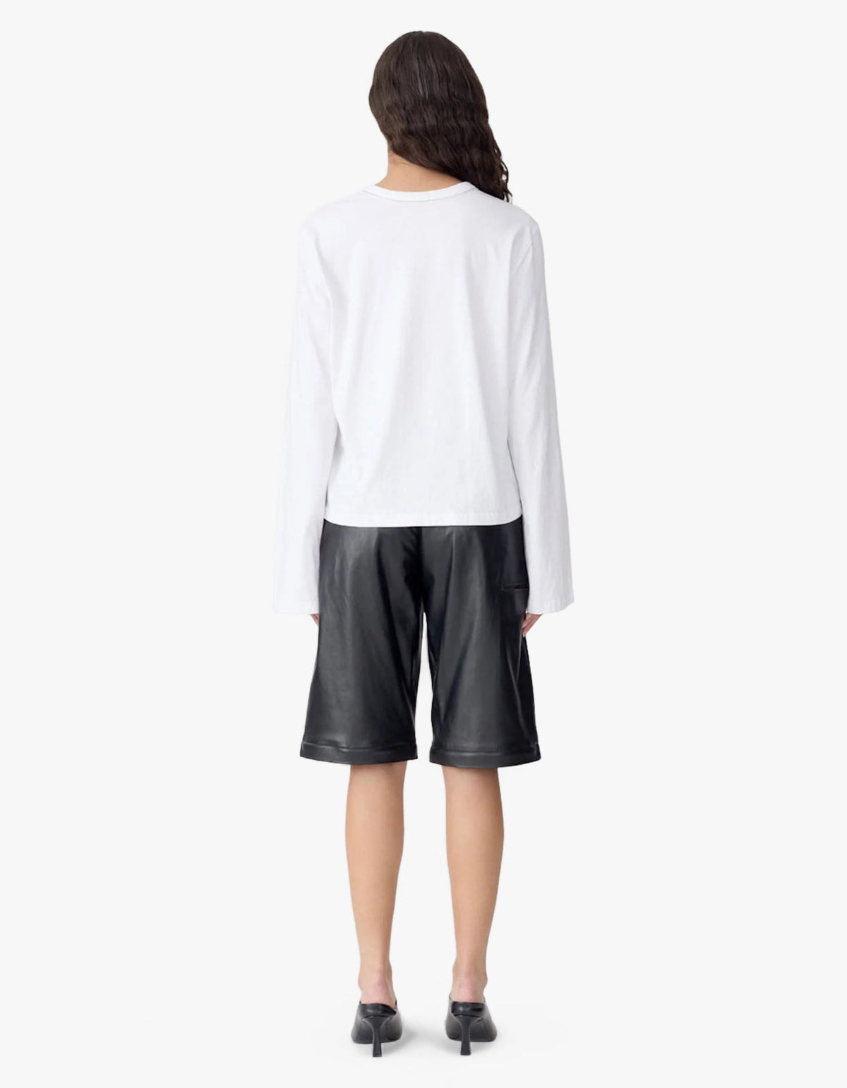Wide Long Sleeve T-Shirt - White