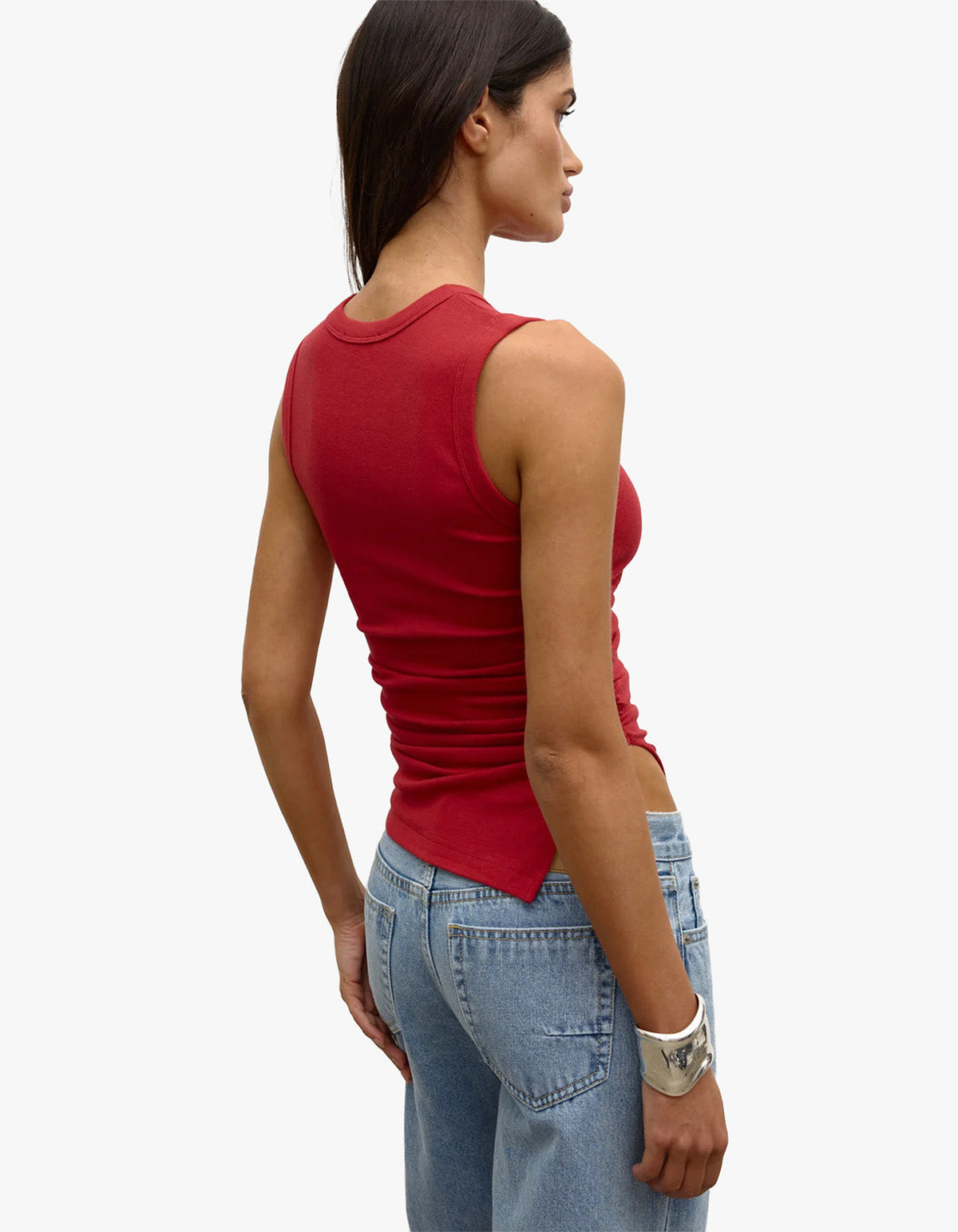 Lana Rouched Tank - Red