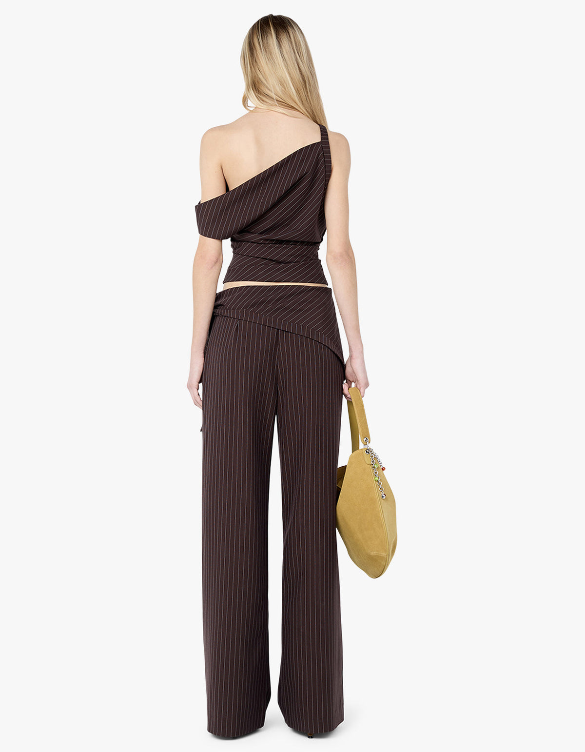 Andre Overlay Pant - Choc Pinstripe