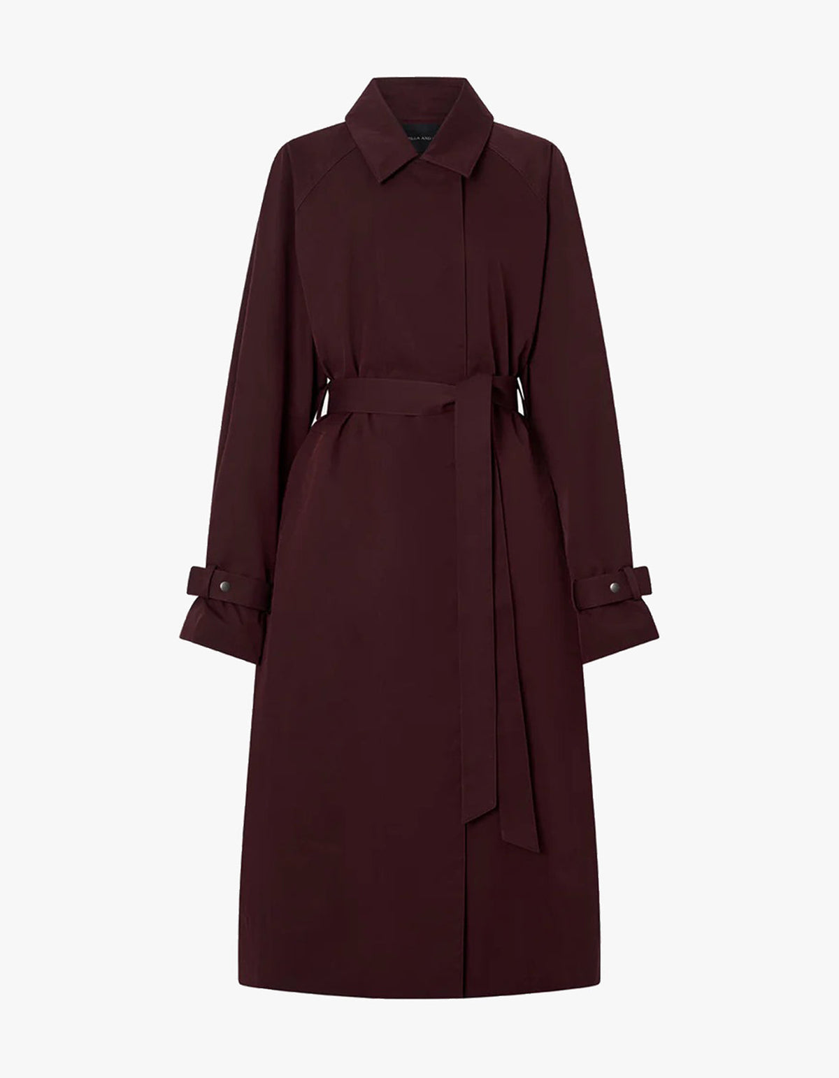 Dia Trench Coat - Burgundy