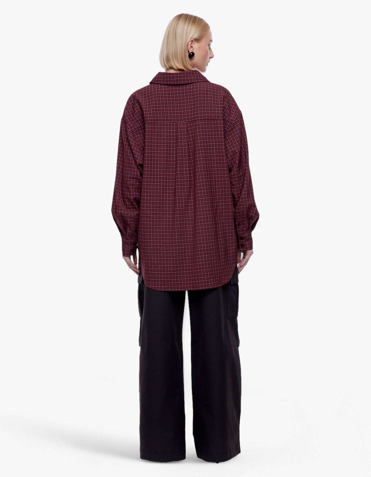 Gigi Everyday Check Shirt - Burgundy Check