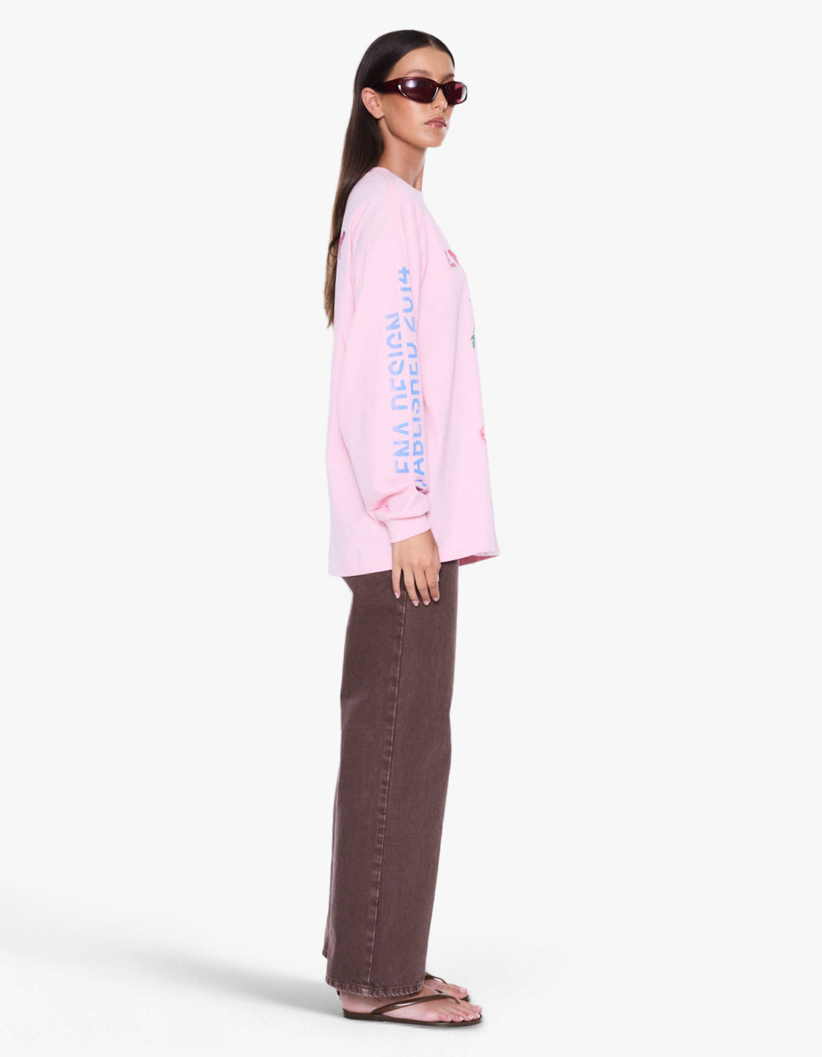 Hailey Long Sleeve Cuffed Tee - Blush Pink