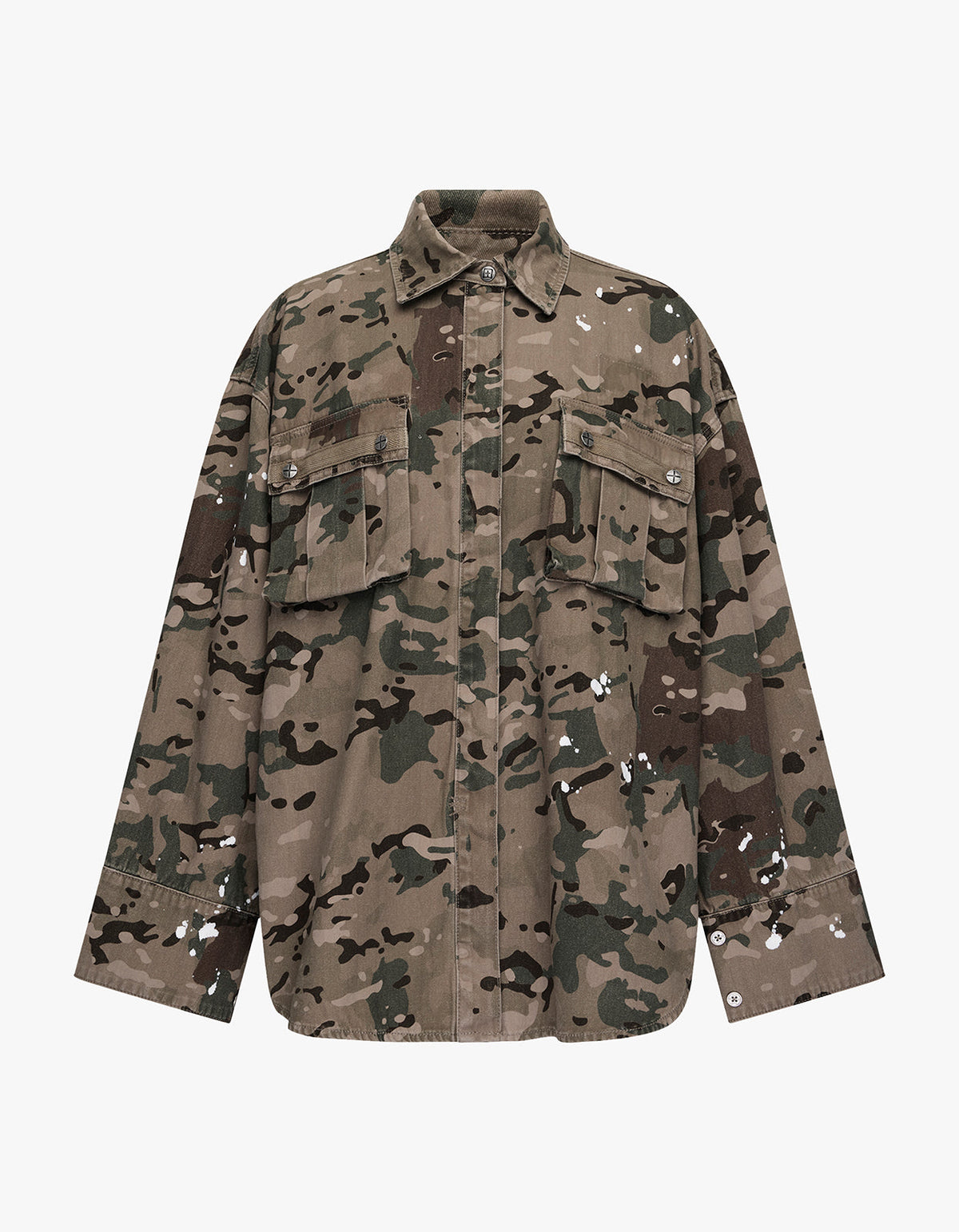 Astra Cargo L/S Shirt - Woodland Camo
