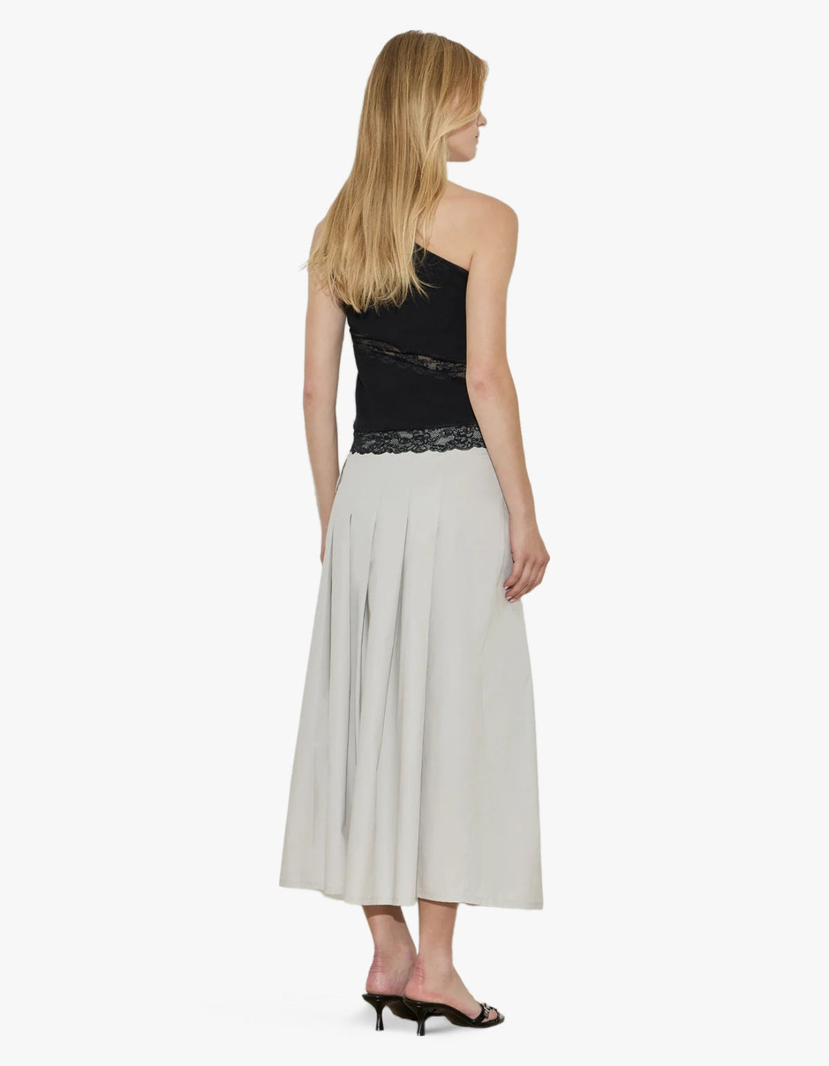 Lace Trimmed Tank - Black