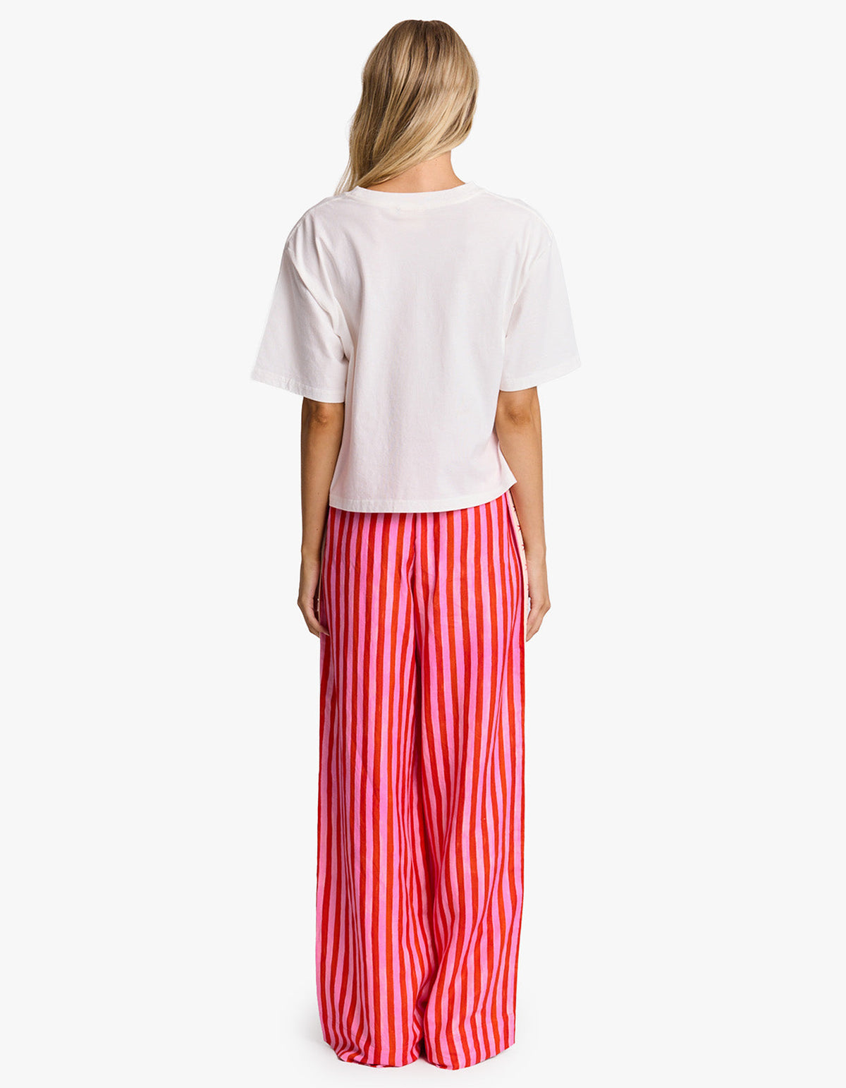 Lovers Bears Boxy Crop Tee - White