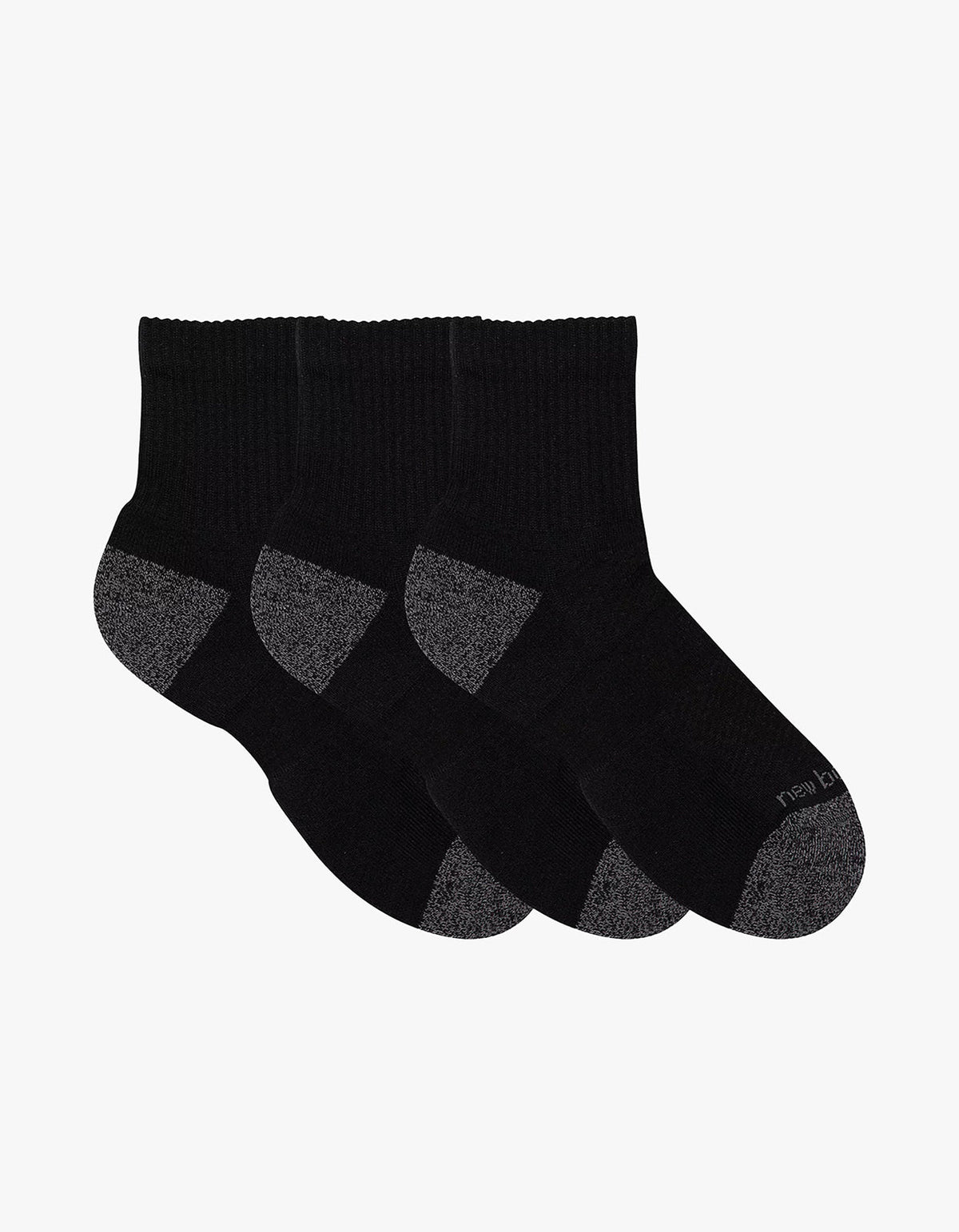 Active Premium Qtr 3 Pack - Black