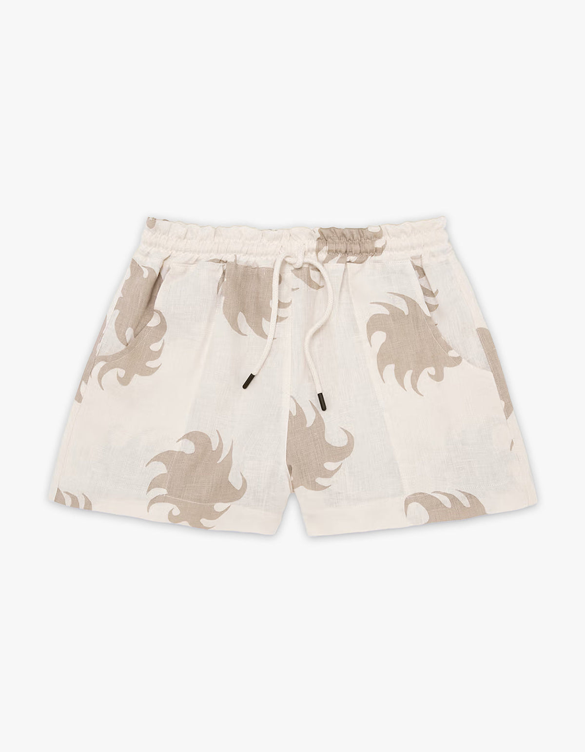 Hazel Ember Drizzle Linen Shorts - Hazel