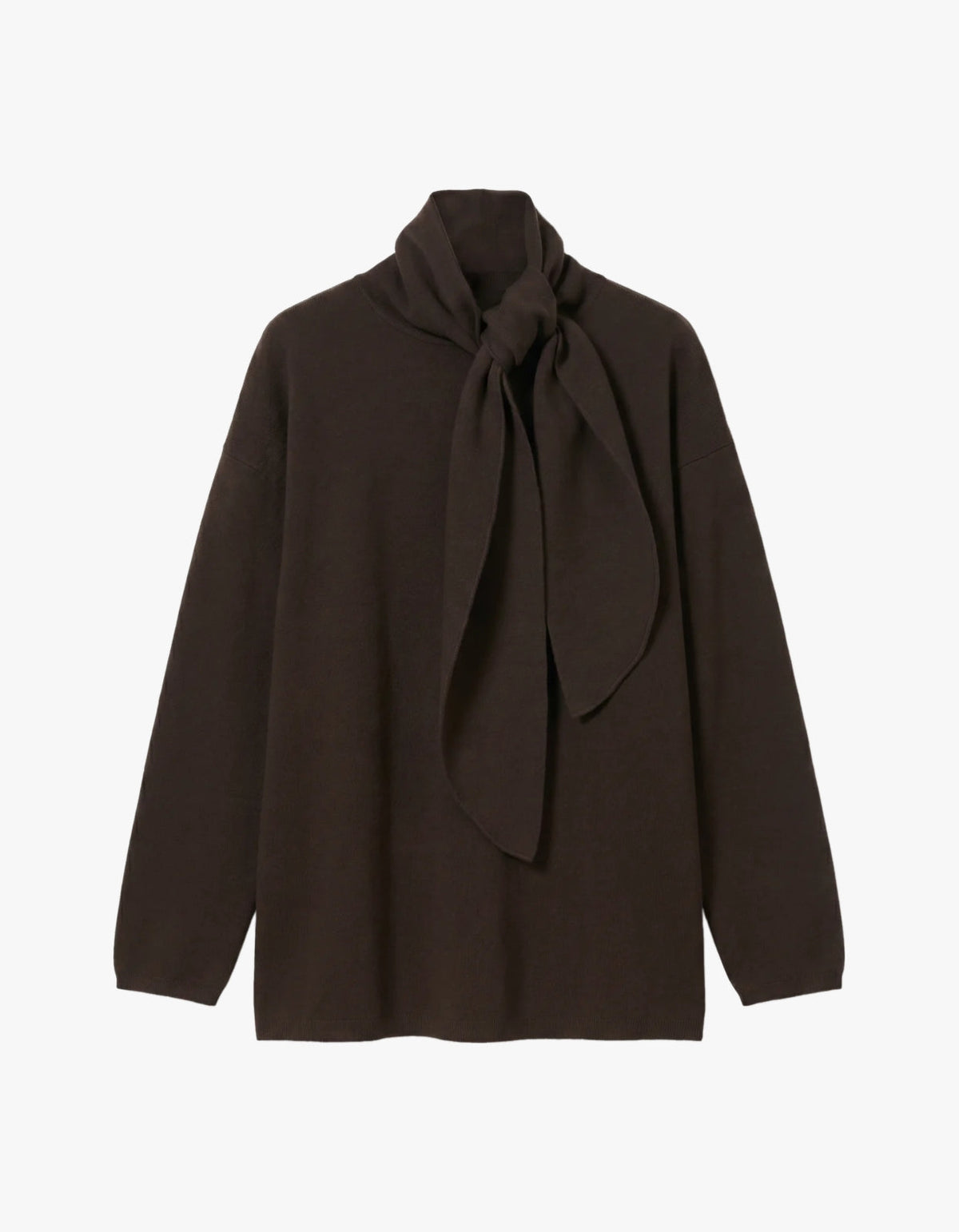 Isla Scarf Sweater - Chocolate