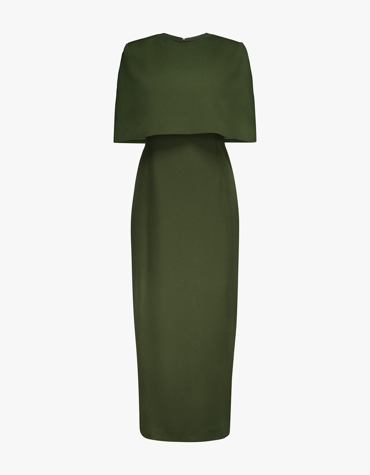 Column Cape Dress - Olive