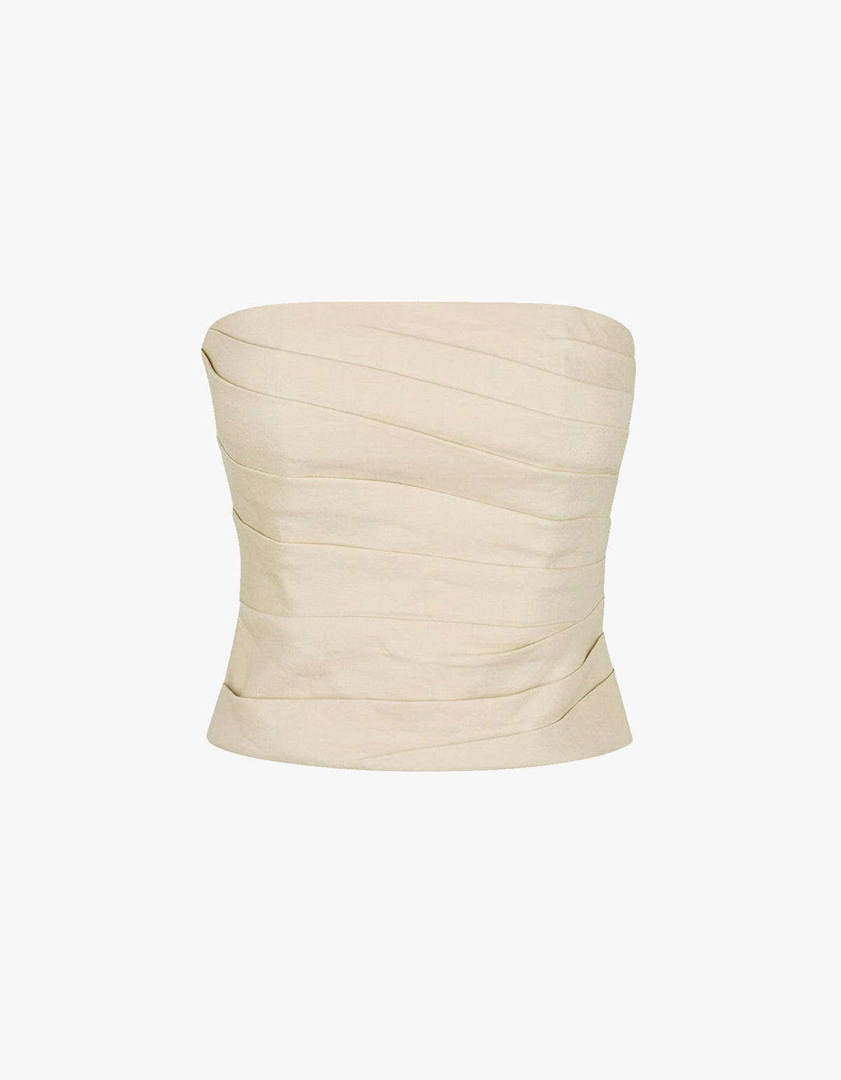 Kasbah Strapless Draped Bodice - Oyster