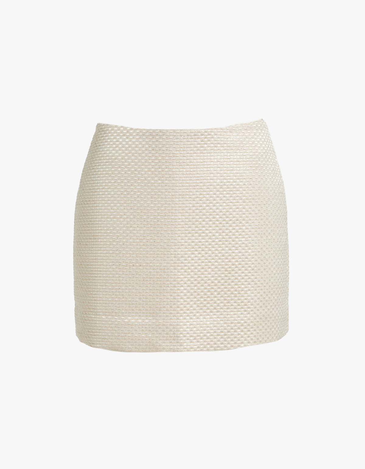 Emerald City Mini Skirt - Champagne Check