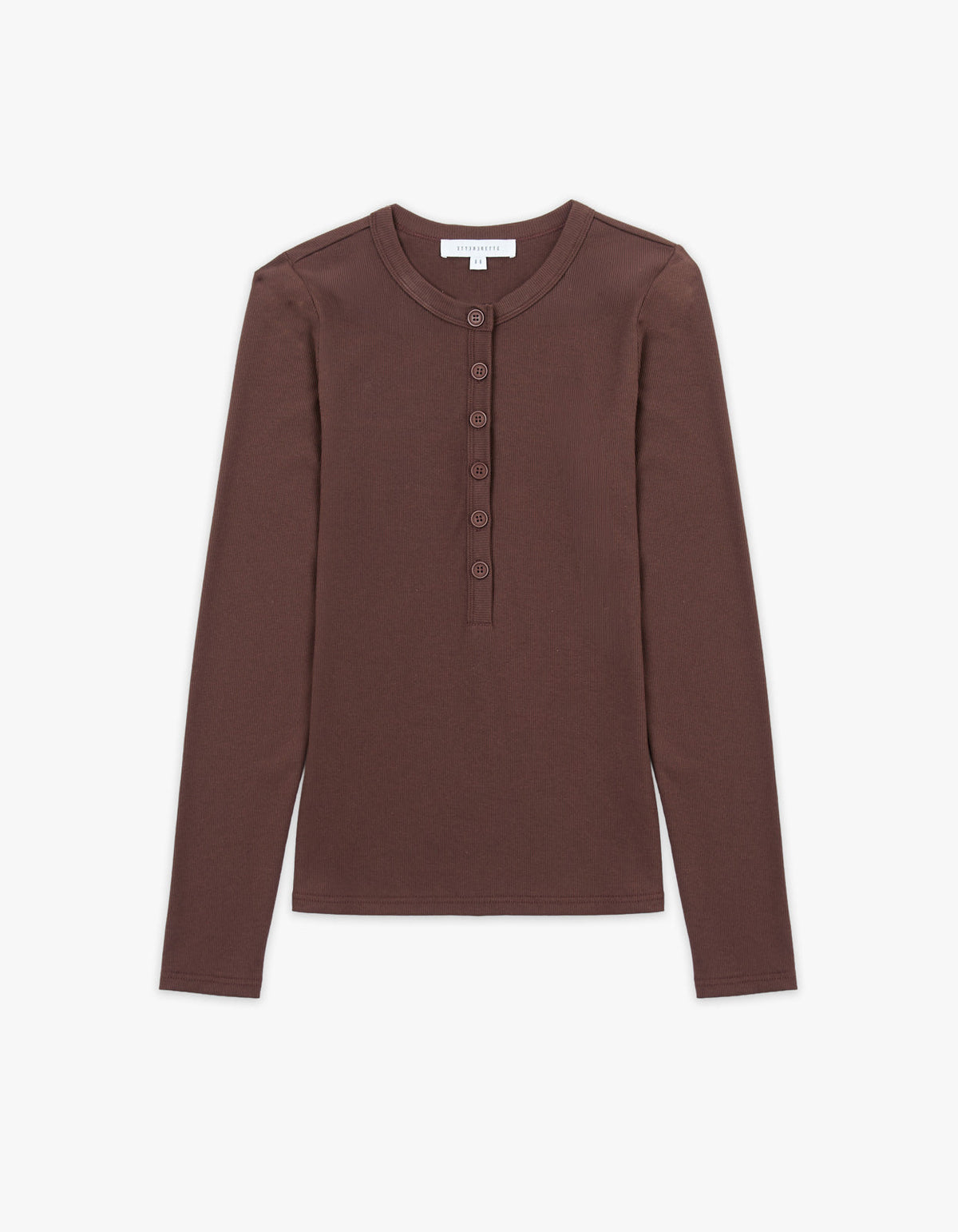 Ellery Henley Top - Choc