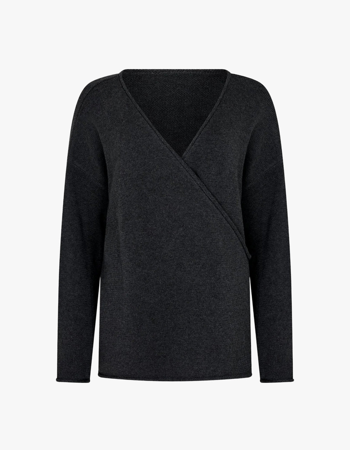 Sabine Wrap Knit - Charcoal