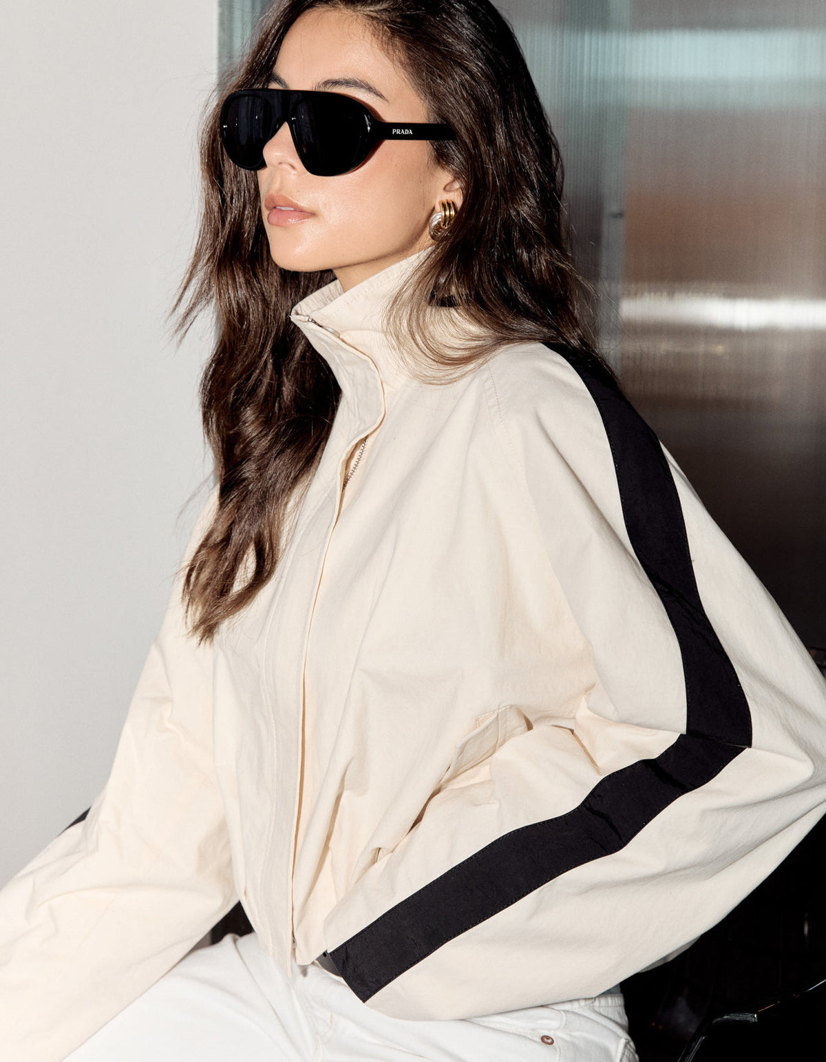 Coast Jacket - Ivory/Black