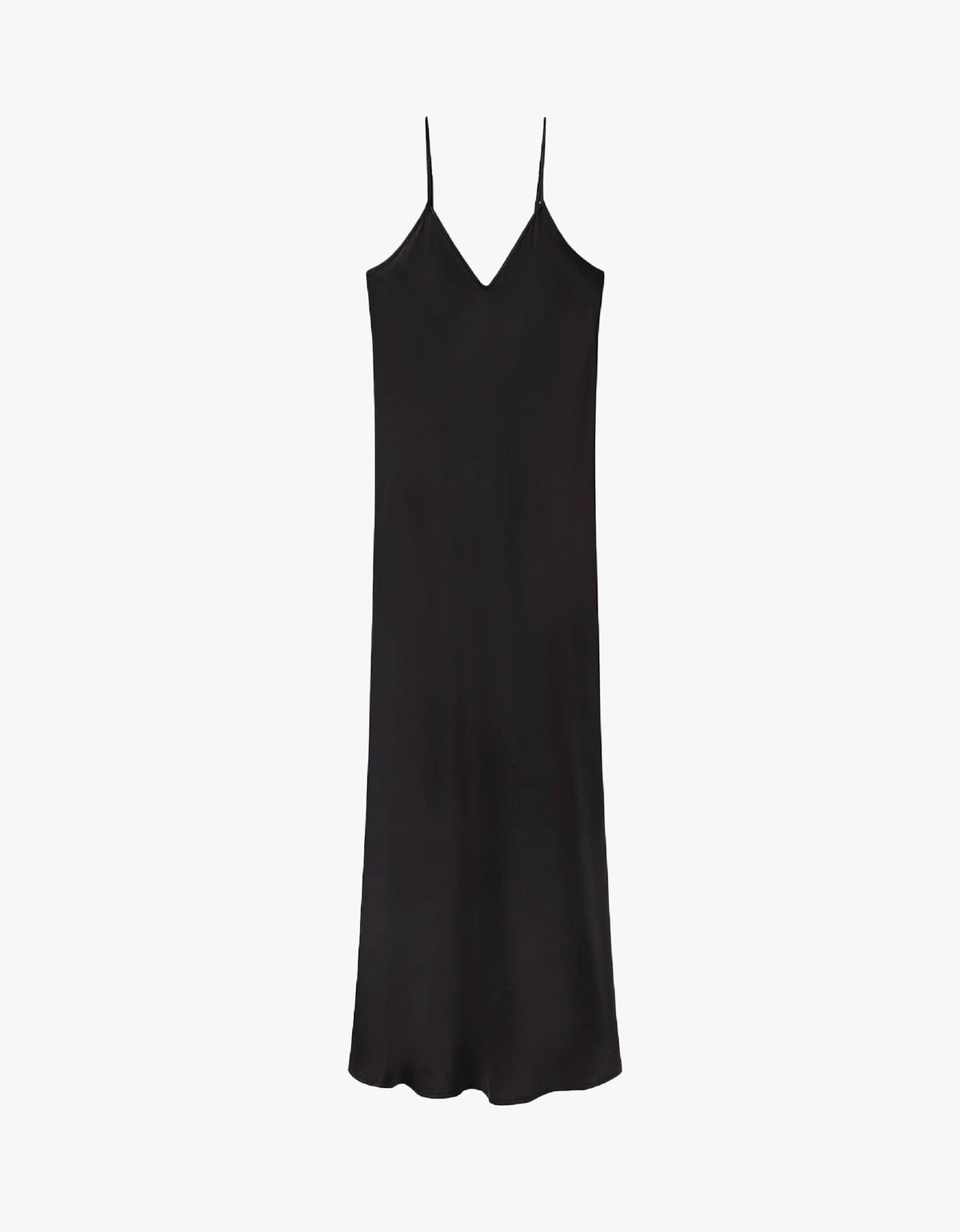 90s Silk Slip Dress - Black