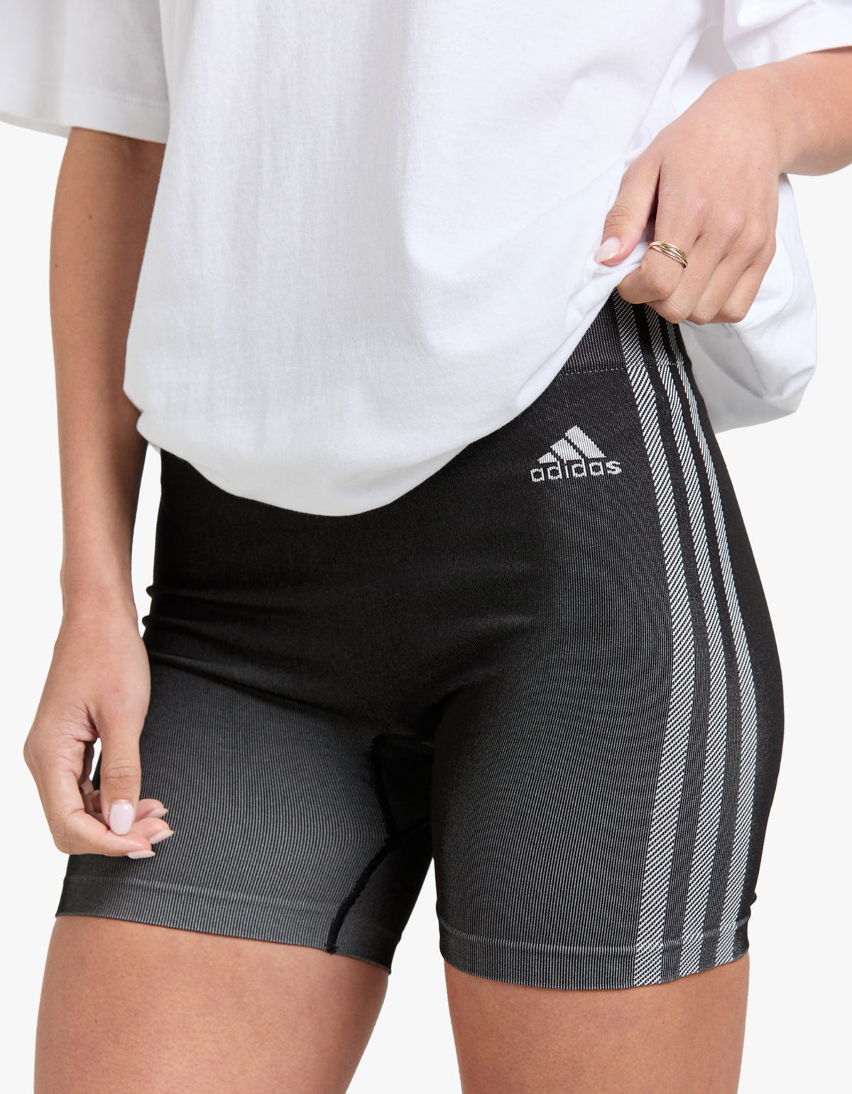 Seamless Bike Shorts - Black/White