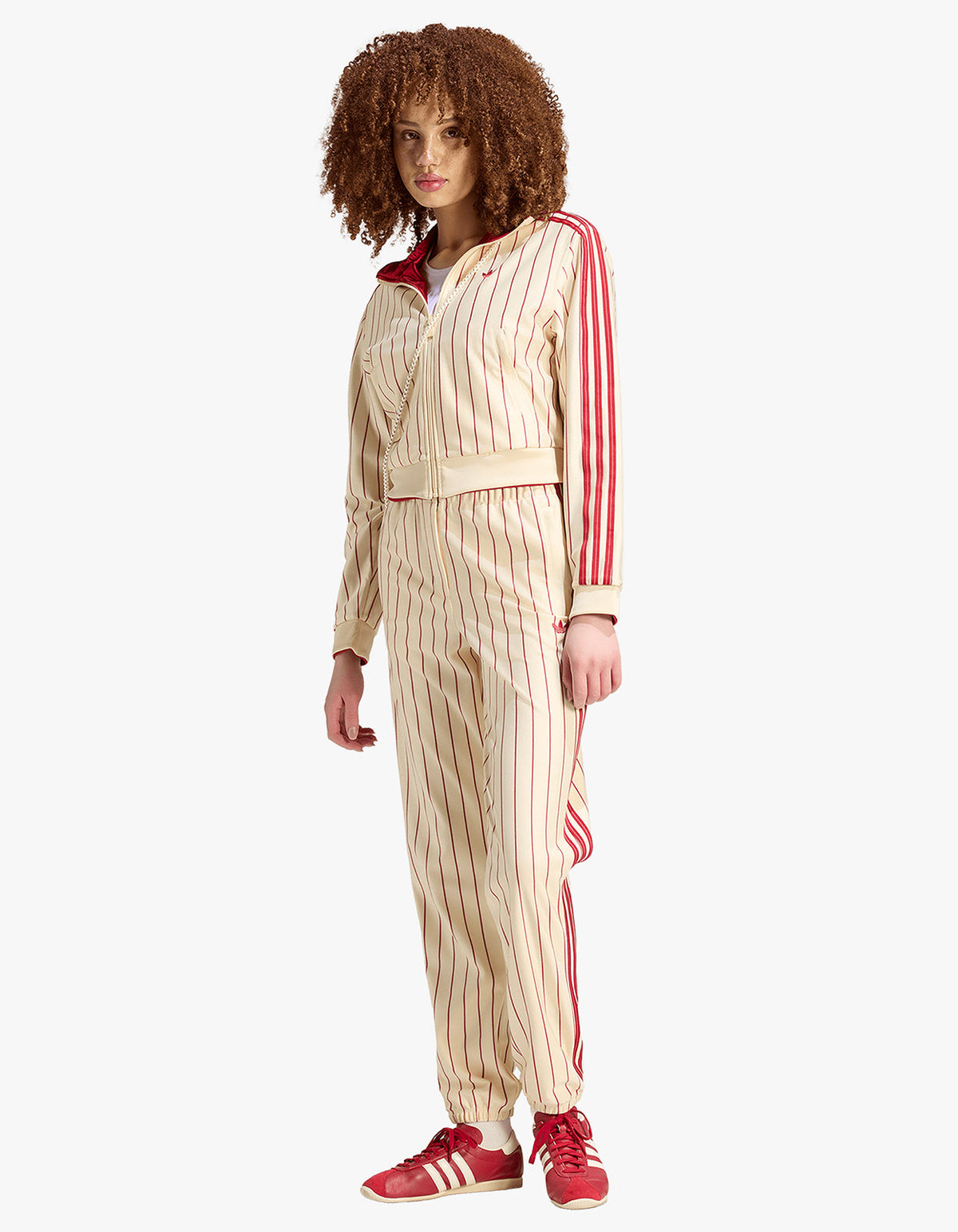 Reversible Firebird Track Top - Warm Vanilla / Team Victory Red