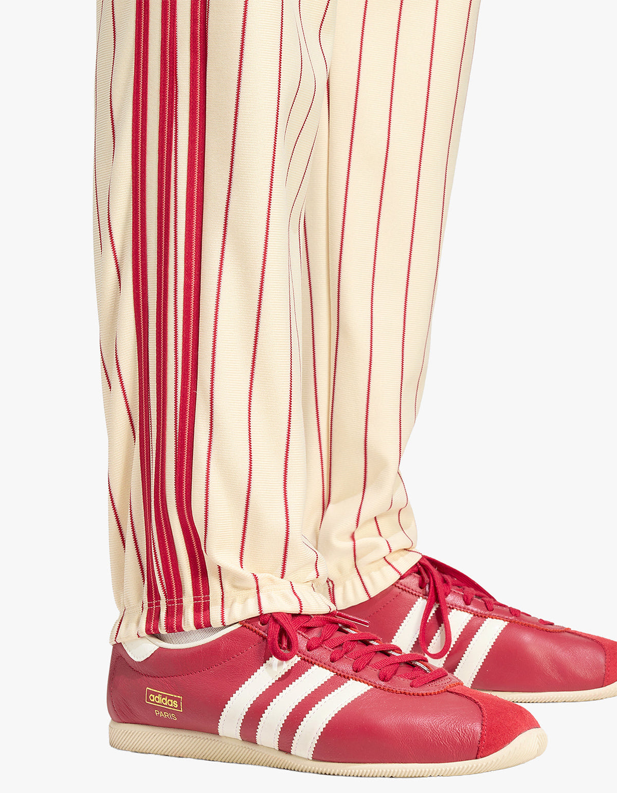 Pinstripe Firebird Trackpant - Warm Vanilla / Team Victory Red