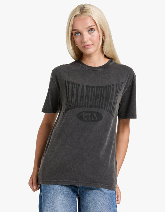 Graphic Short Sleeve Tee - Faded Black
