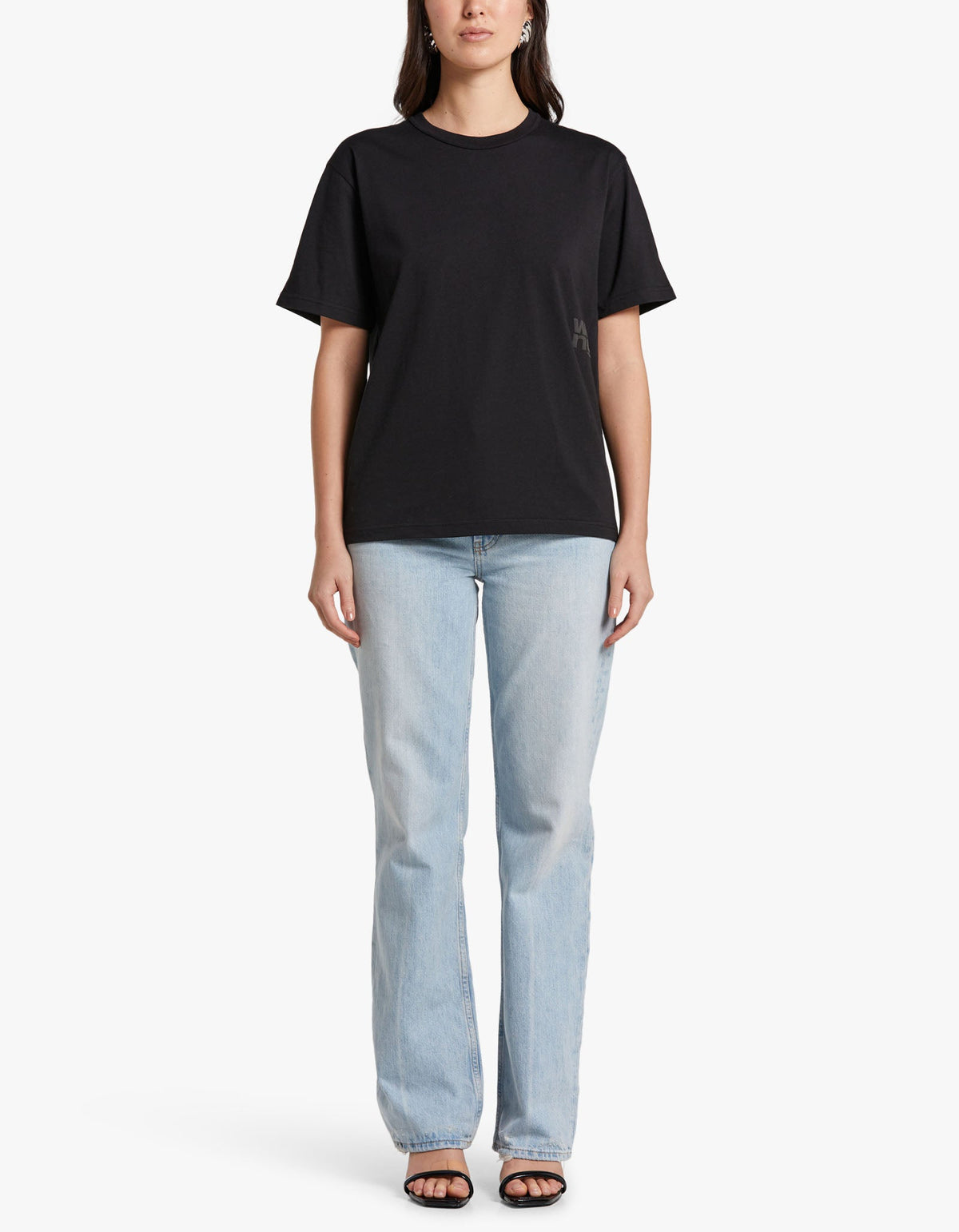 Essential Jersey S/S Tee W/ Puff Logo - Black