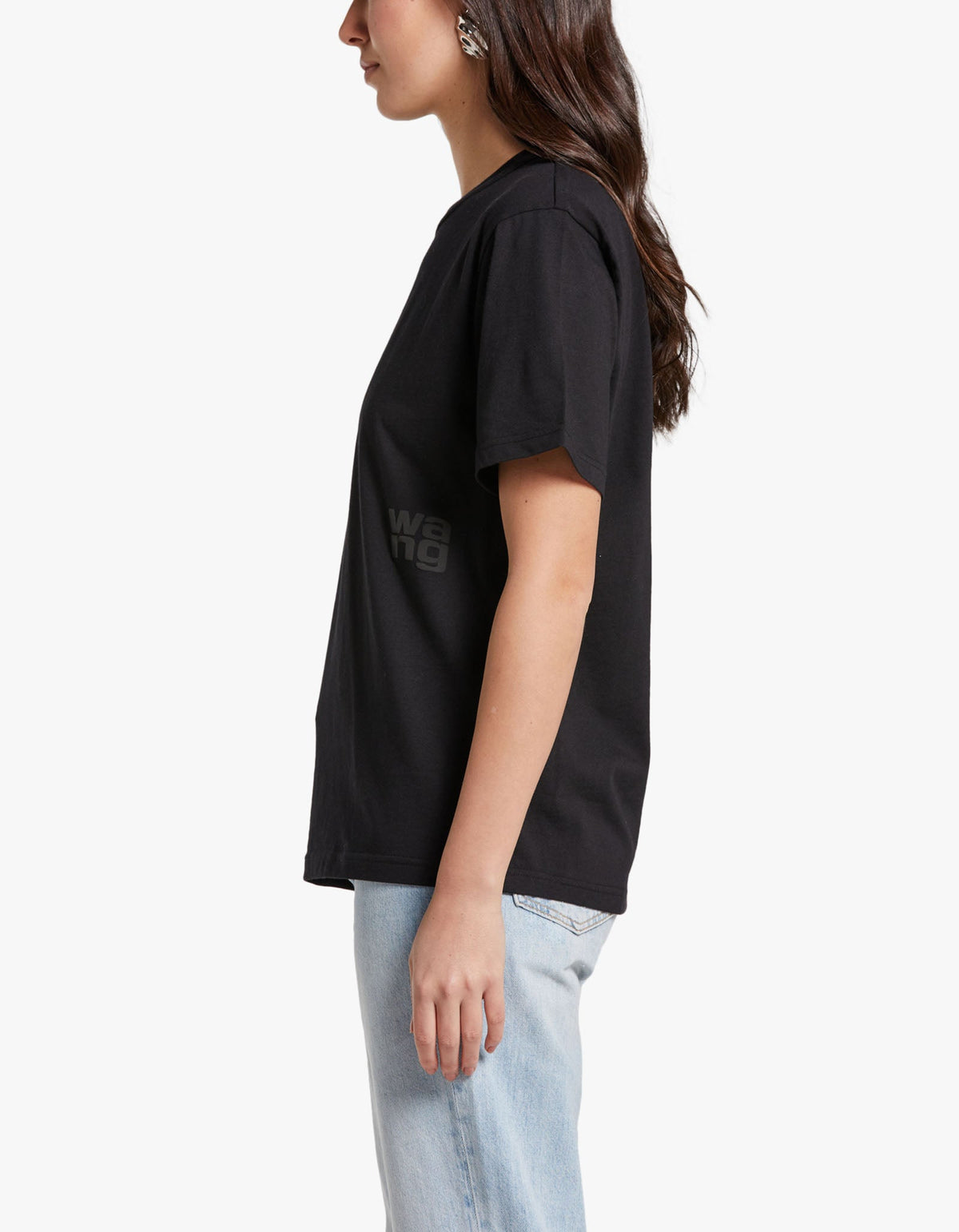 Essential Jersey S/S Tee W/ Puff Logo - Black