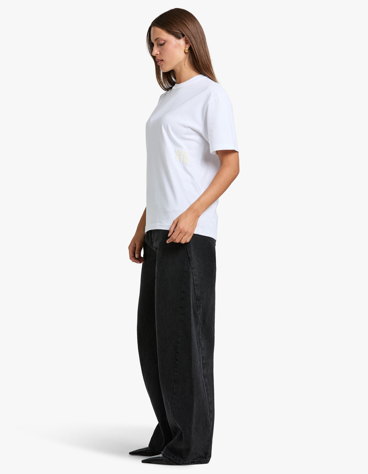 Essential Jersey S/S Tee W/ Puff Logo - White