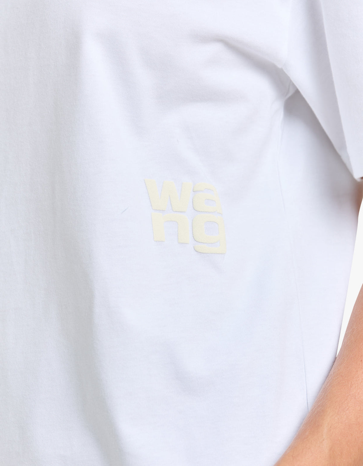 Essential Jersey S/S Tee W/ Puff Logo - White