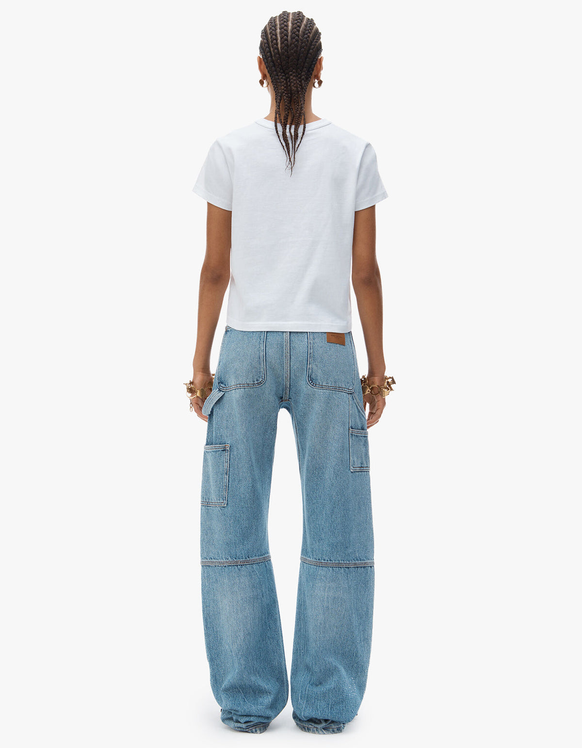 Essential Jsy Shrunken Tee W/Puff Logo - White