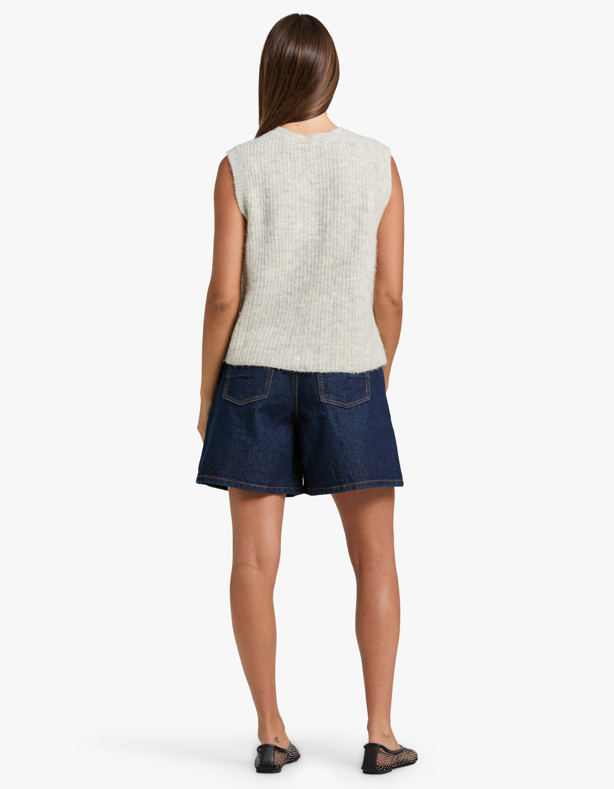 Womens Cardigan East - Melange Powder Snow