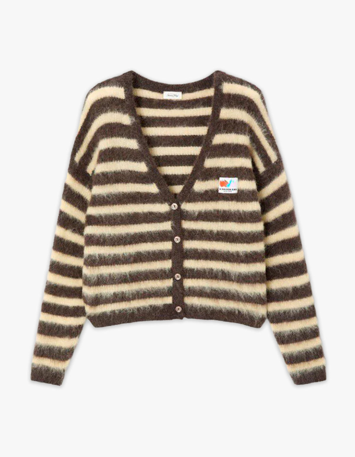 Womens Cardigan Nenybay - Root Striped Soy