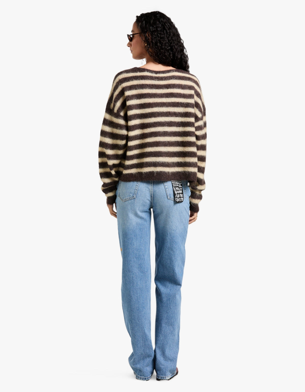 Womens Cardigan Nenybay - Root Striped Soy