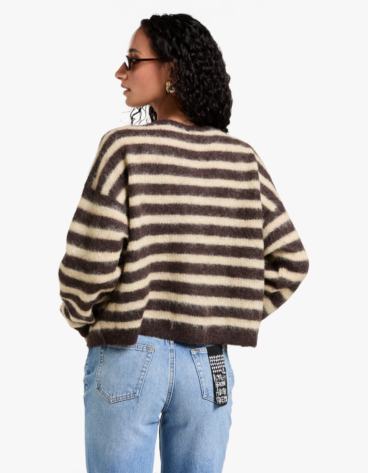 Womens Cardigan Nenybay - Root Striped Soy