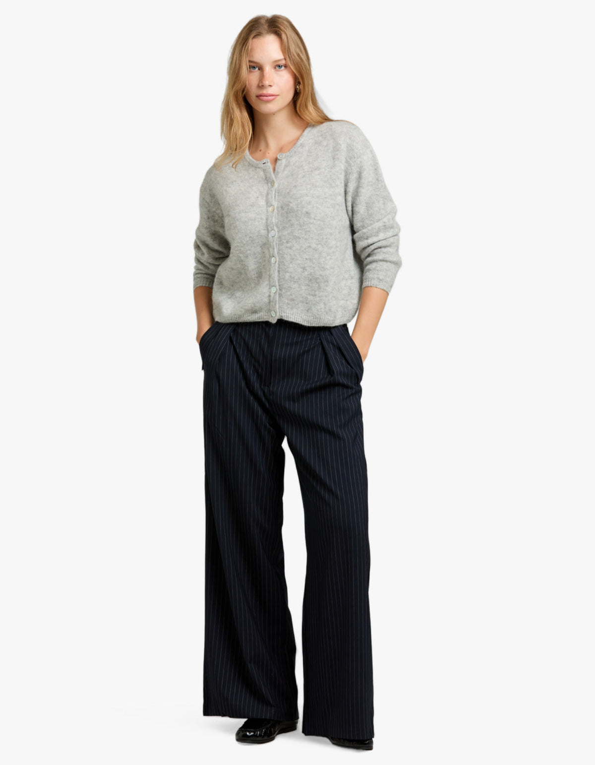 Womens Cardigan Vitow - Light Grey Melange