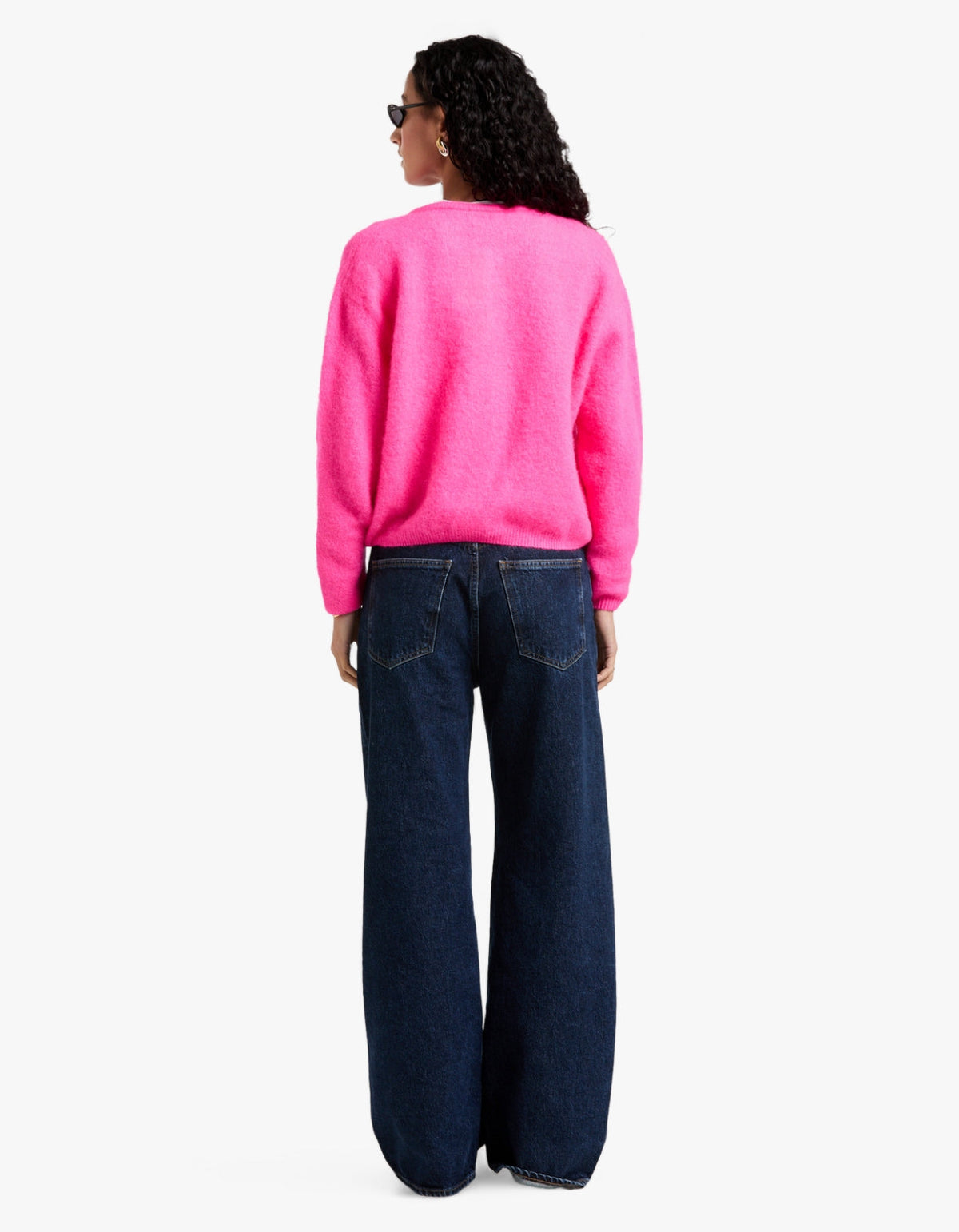 Womens Cardigan Vitow - Neon Pink Melange