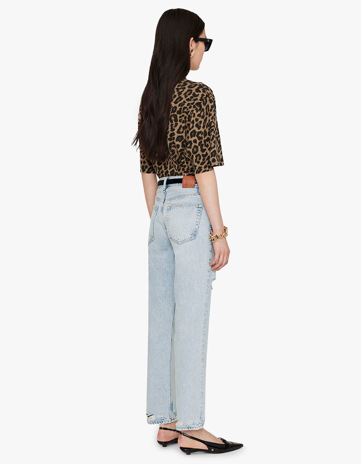 Avi Tee - Black And Brown Leopard