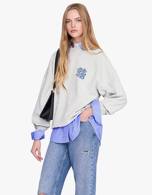 Miles Sweatshirt Waves - Heather Grey