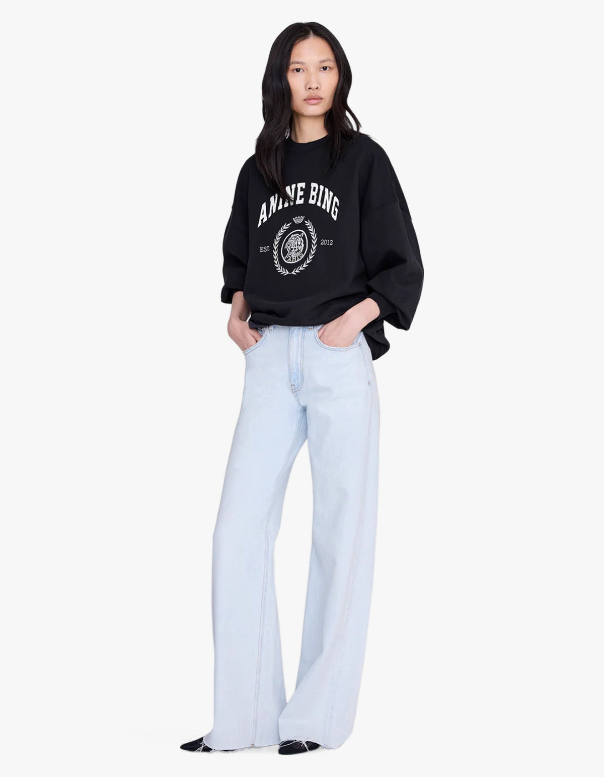 Miles Sweatshirt Collegiate - Vintage Black