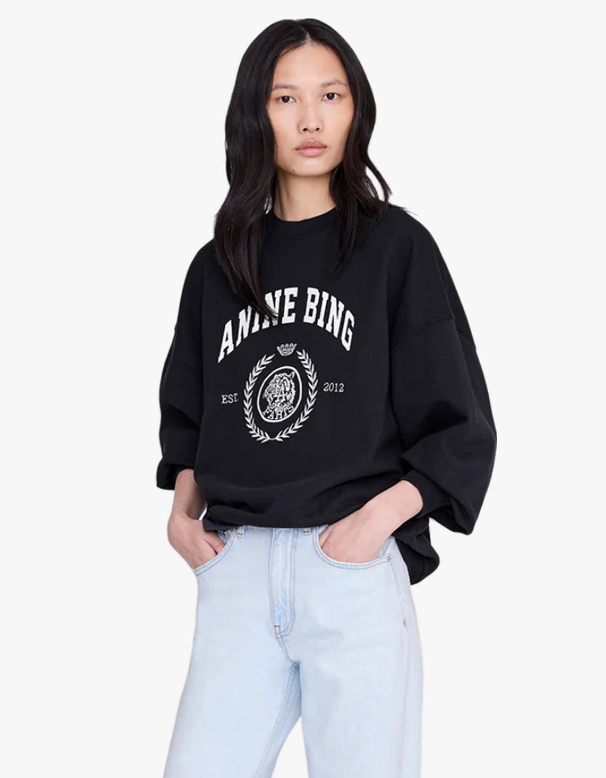 Miles Sweatshirt Collegiate - Vintage Black