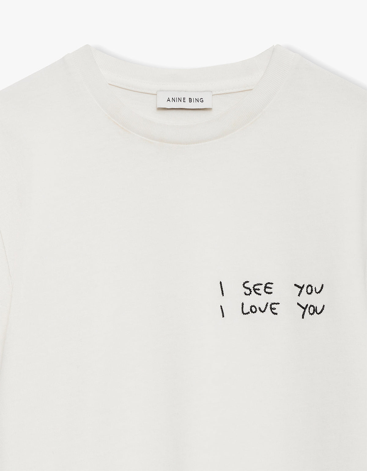 Shelley Tee I See You I Love You - Washed Cream