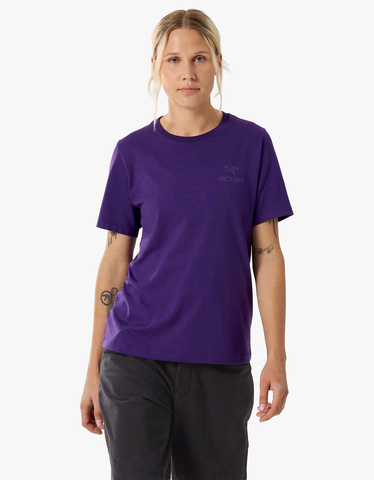 Womens Kragg Sl Cotton Emblem Crew S/S - Azalea