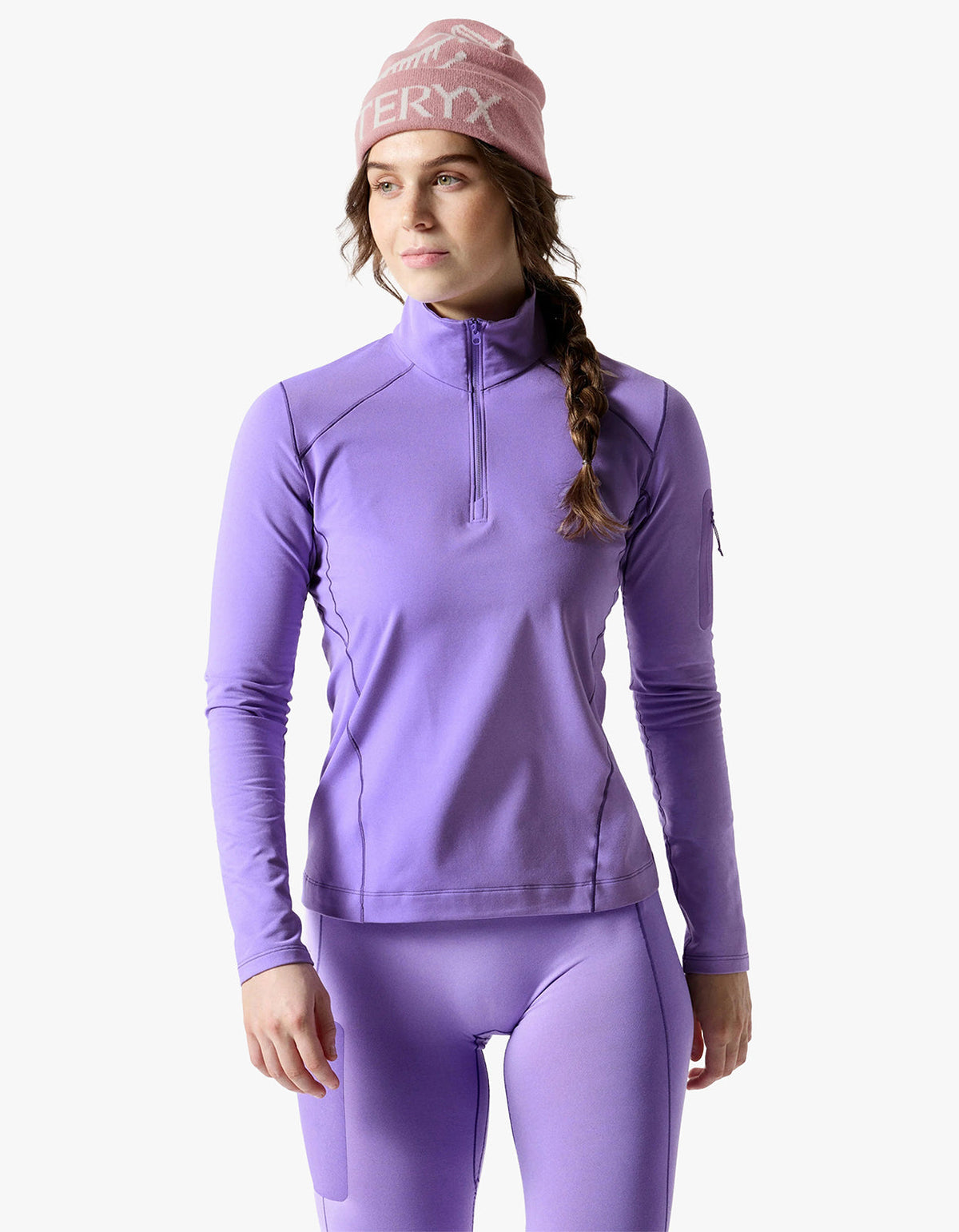 Womens Rho Zip Neck - Aster/Lt Iola