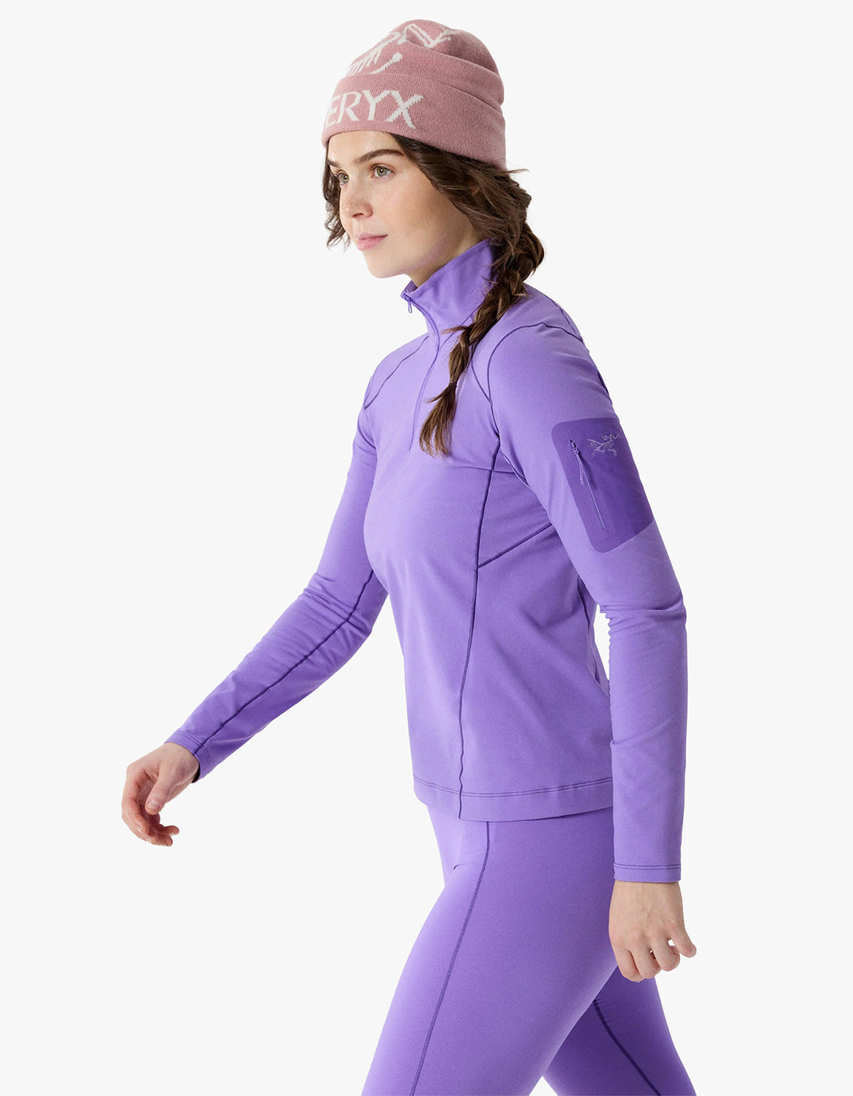 Womens Rho Zip Neck - Aster/Lt Iola