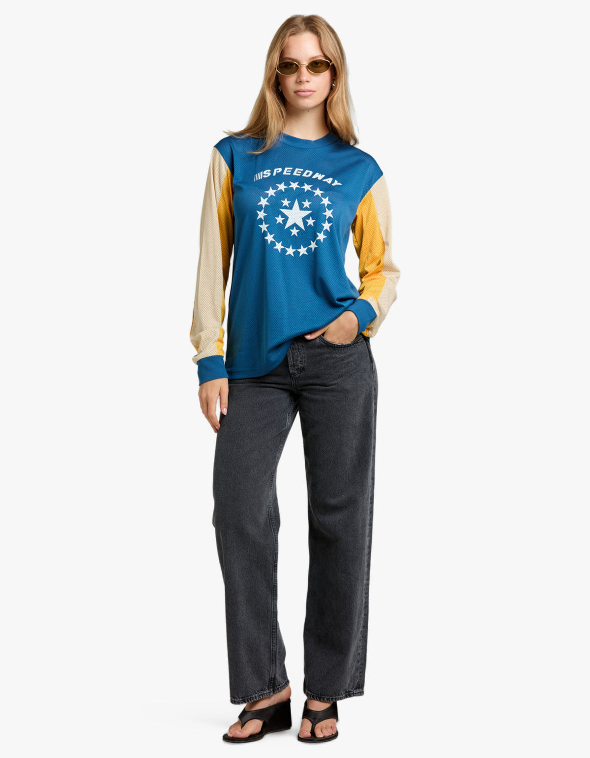 Speedway Long Sleeve Tee - Maritime Blue