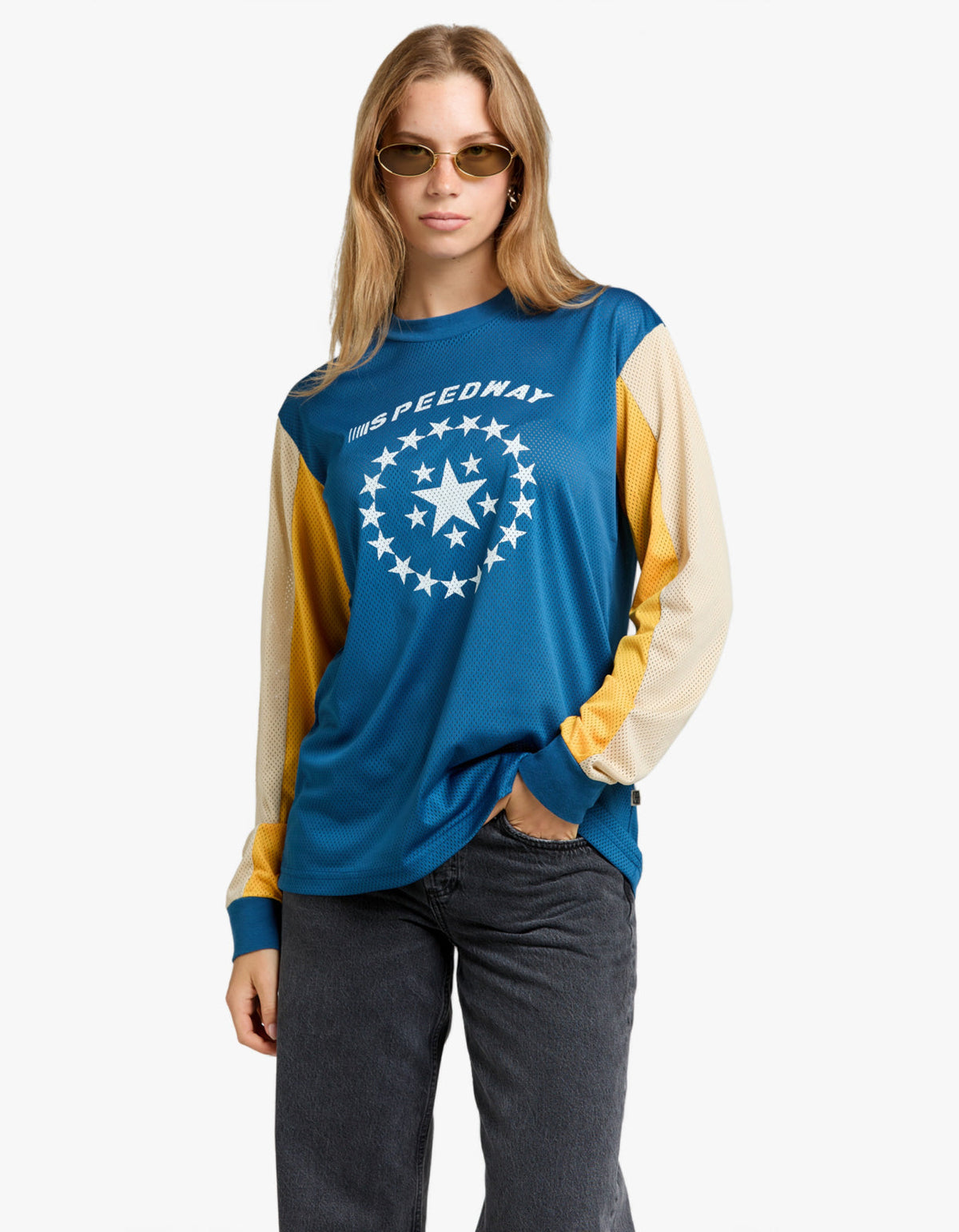 Speedway Long Sleeve Tee - Maritime Blue