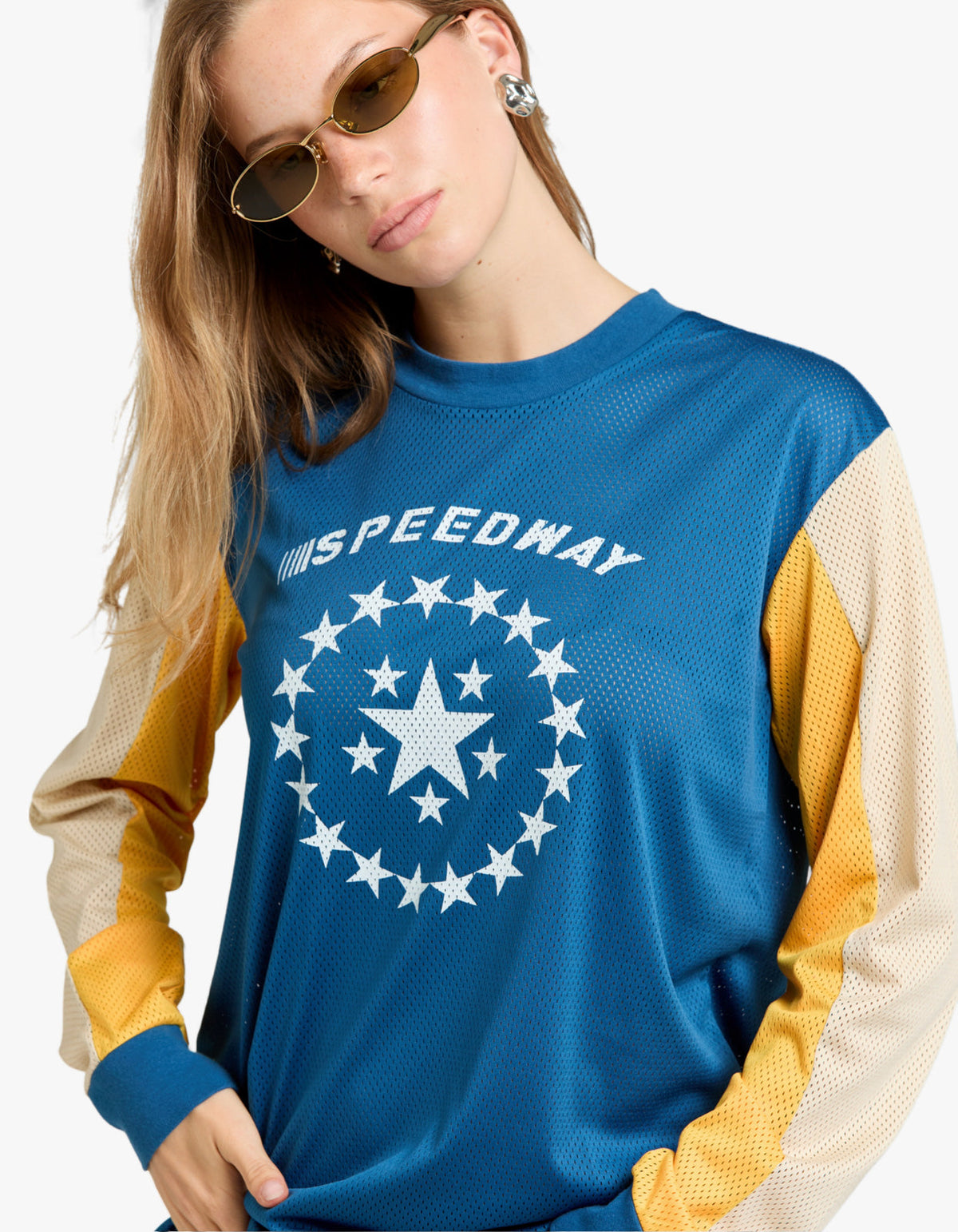 Speedway Long Sleeve Tee - Maritime Blue