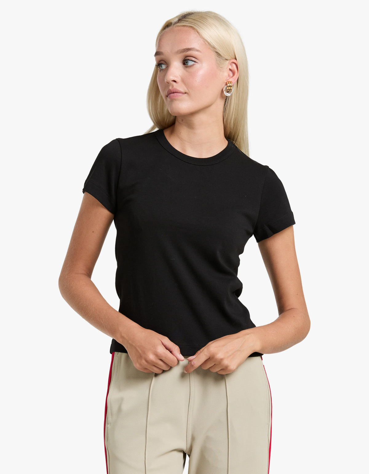 Lyla Cap Sleeve Tee - Black