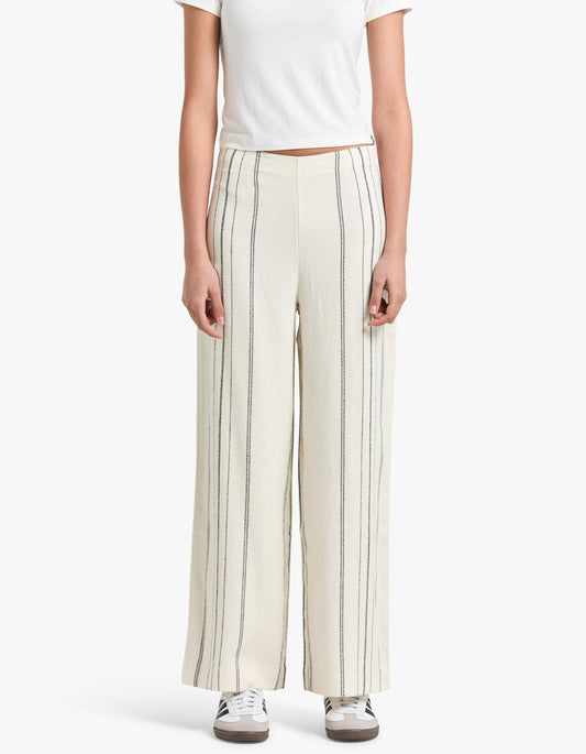 Matera Stripe Pant - Cream/Black