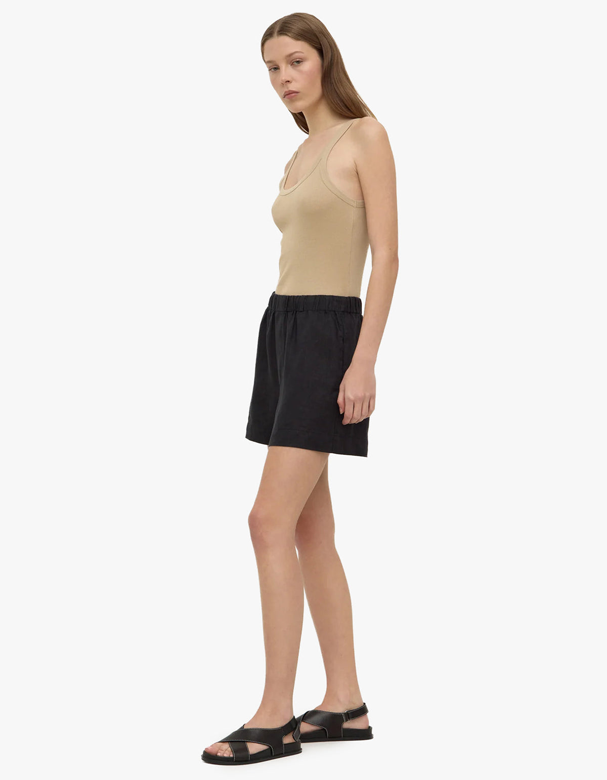 Everyday Linen Short - Black
